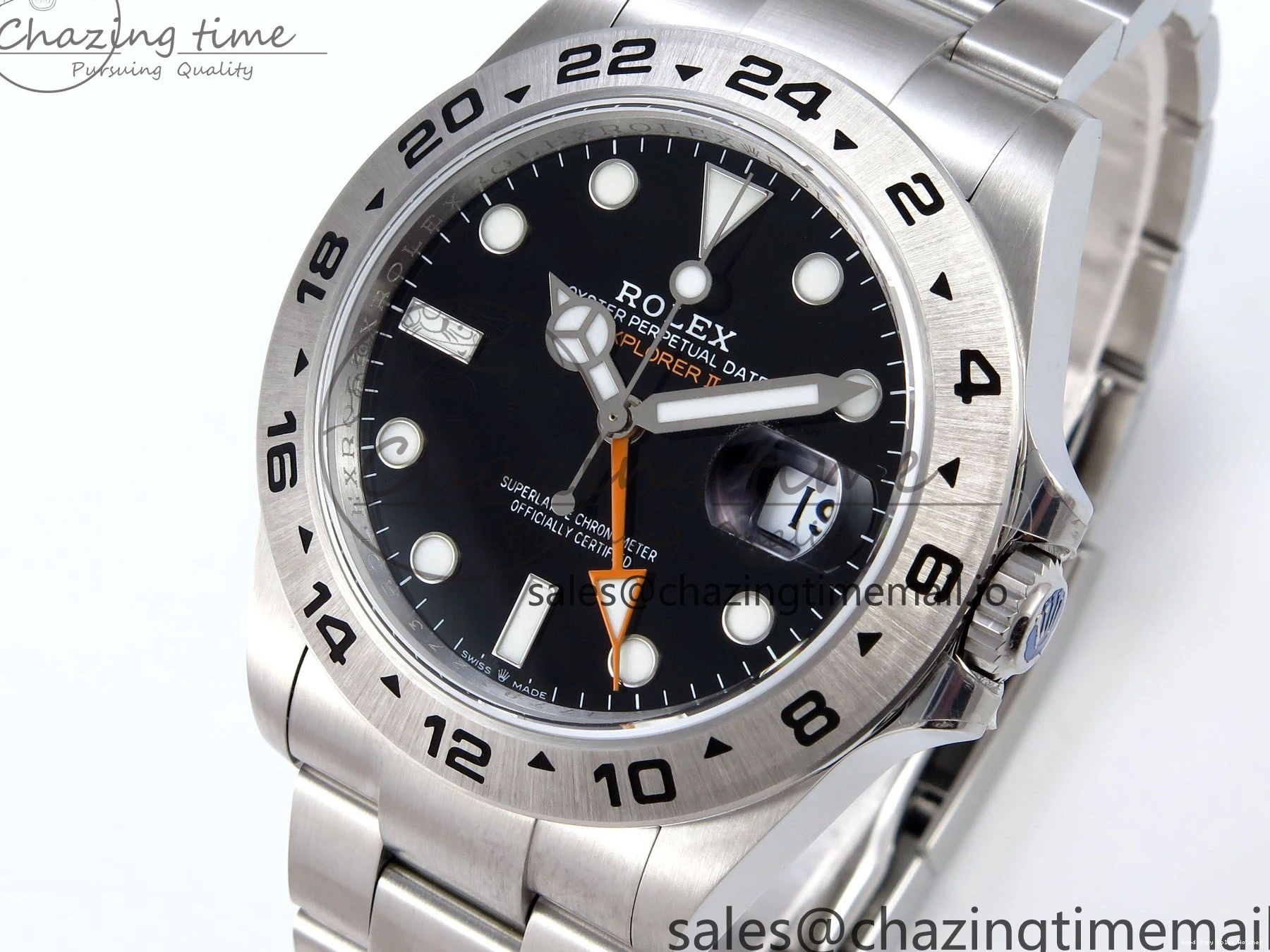 Good Copy Rolex Watches 1:1 Bracelet Explorer 226570 Black Comfortable on Dial CHS Best 906 42mm SH3285-2 904L QF Edition II SS 0120